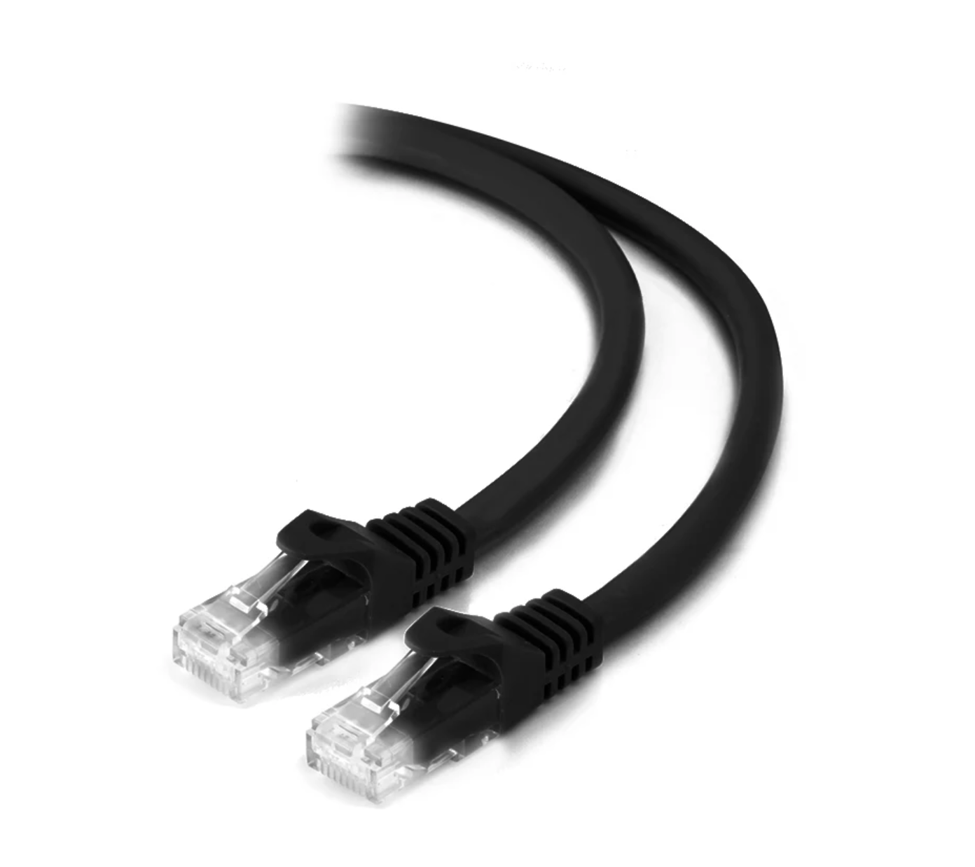 50-Pack RJ45 CAT6 UTP Ethernet Networking Lan Cable Patch Cord Black - 0.3m