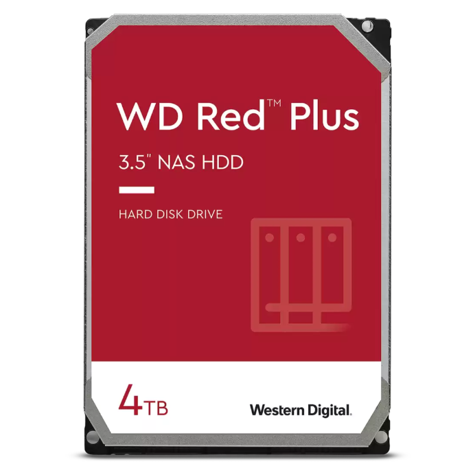 Western Digital WD 4TB Red Plus 3.5" SATA HDD, WD40EFPX