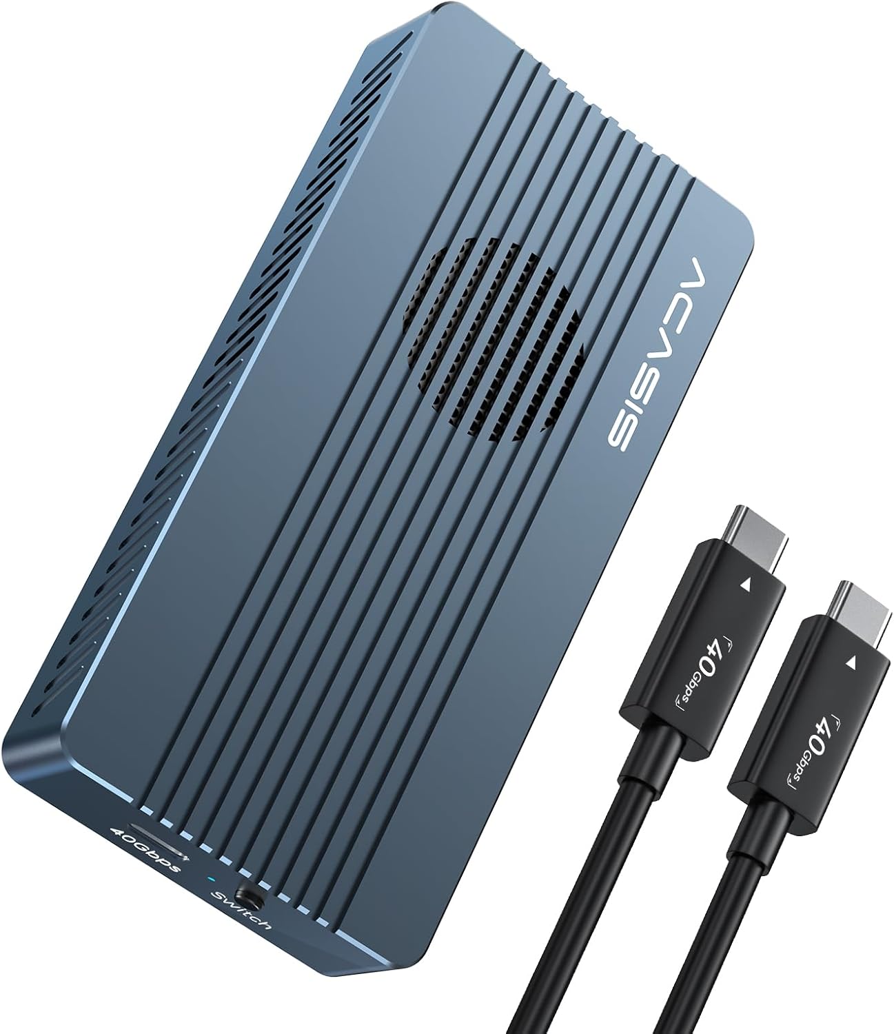 ACASIS 40Gbps M.2 NVMe SSD Enclosure with Cooling Fan, Tool Free Installation, for M1 M2 Pro/Max, Compatible with USB4/3.2/3.1/3.0/2.0, Support SSD Size 2230/2242/2260/2280 B+M M-Key (TBU405 PRO)