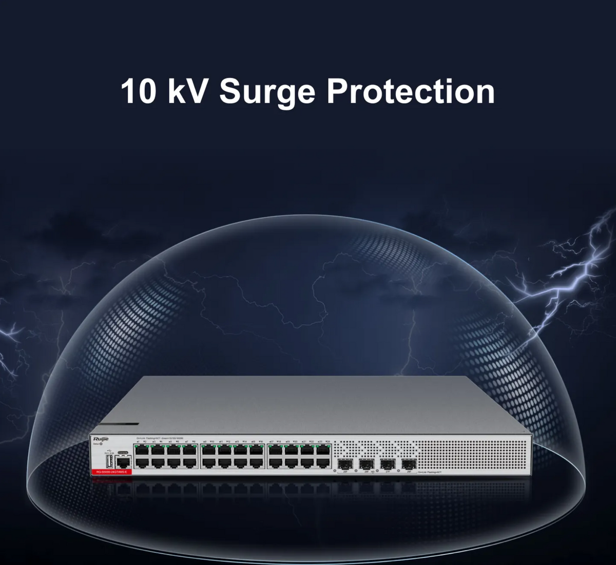 Ruijie RG-S5000-24GT4MS 24-Port Gigabit L2+ Managed Switch, 4× 2.5GE SFP