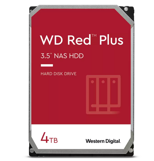 Western Digital WD 4TB Red Plus 3.5" SATA HDD, WD40EFPX